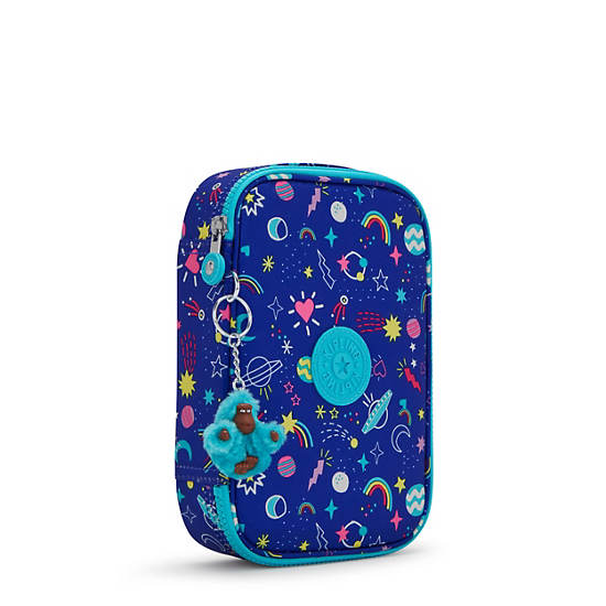 Kipling 100 Pens Printed Case Tassen Blauw | BE 2034KO